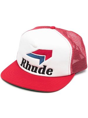 Rhude logo-embroidered baseball cap - White