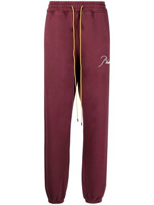Rhude logo-embroidered track pants