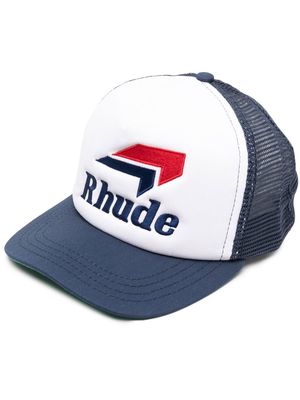 Rhude logo-embroidered trucker cap - Blue
