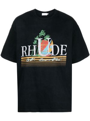 Rhude logo graphic-print T-shirt - Black