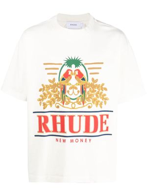 Rhude logo graphic-print T-shirt - Neutrals