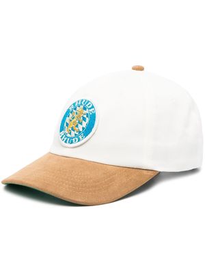 Rhude logo-patch cotton-blend cap - White