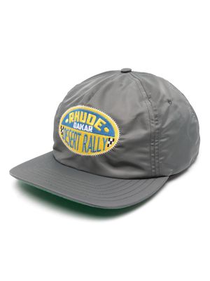Rhude logo-patch snapback cap - Grey