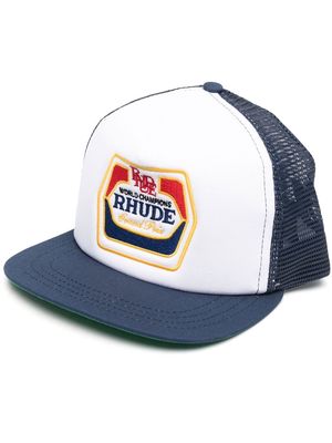 Rhude logo-patch trucker cap - Blue