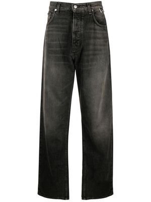 Rhude mid-rise wide-leg jeans - Black
