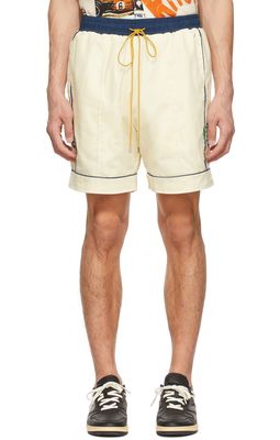 Rhude Off-White Linen Shorts