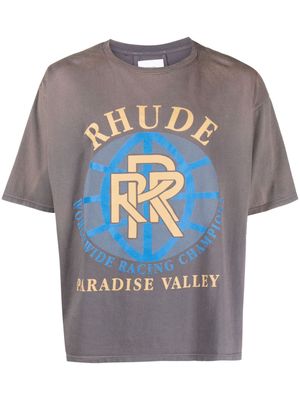 Rhude Paradise Valley cotton T-shirt - Grey