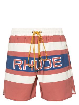 RHUDE Pavil logo-print shorts - Orange