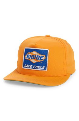 Rhude Petrole Logo Twill Cap in Orange 0352