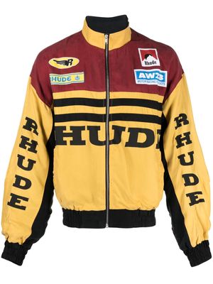 Rhude Rally zip-up jacket - Yellow
