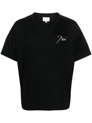 Rhude RH Autograph logo-embroidered T-shirt - Black