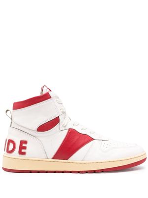 Rhude Rhecess high-top leather sneakers - Red