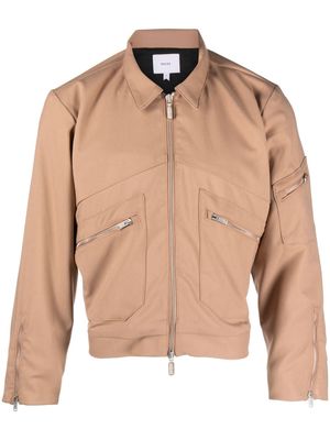 Rhude Sambac zip-up shirt jacket - Brown