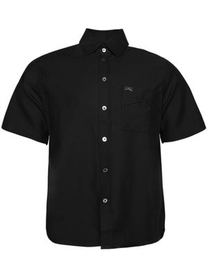 RHUDE short-sleeve linen shirt - Black