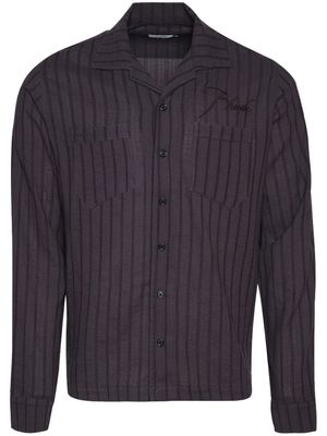 Rhude Slate striped long-sleeve shirt - Grey
