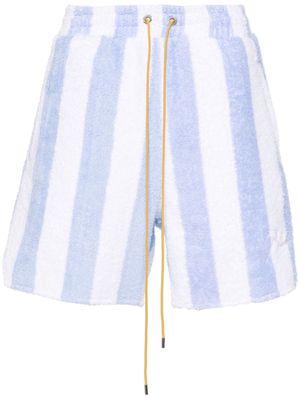 RHUDE Striped Loop Terry shorts - Blue