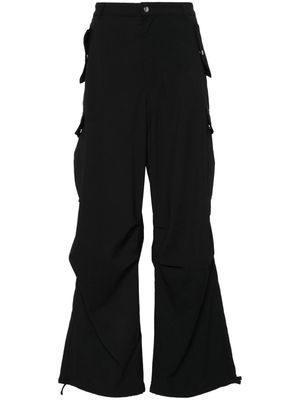 RHUDE textured-finish straight-leg cargo pants - Black
