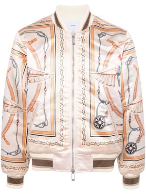 RHUDE x Nautica satin bomber jacket - Orange