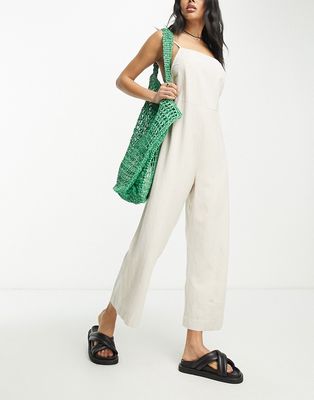 Rhythm classic jumpsuit in oat-Neutral