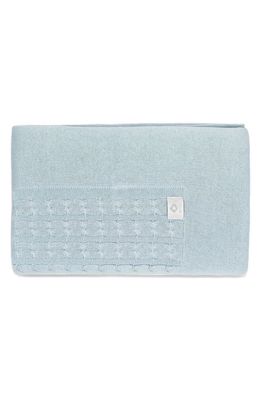 RIAN TRICOT Cable Knit Crib Blanket in Light Blue