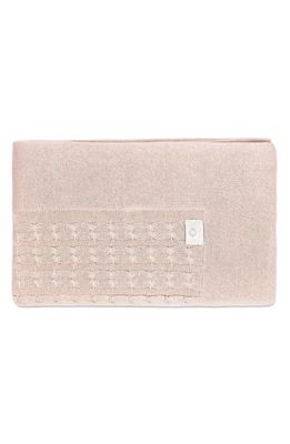 RIAN TRICOT Cable Knit Crib Blanket in Light Pink