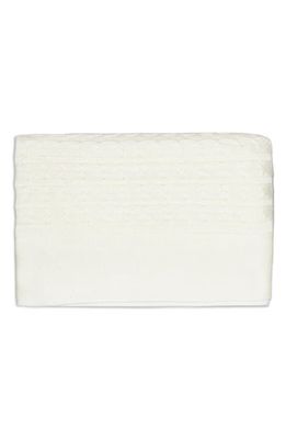 RIAN TRICOT Cable Knit Crib Blanket in Off White