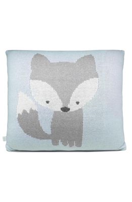 RIAN TRICOT Fox Square Throw Pillow in Light Blue