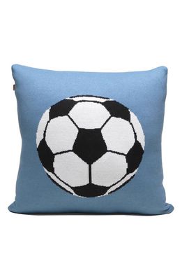 RIAN TRICOT Soccer Ball Accent Pillow in Dark Blue