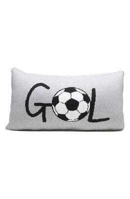 RIAN TRICOT Soccer Goal Accent Pillow in Grey