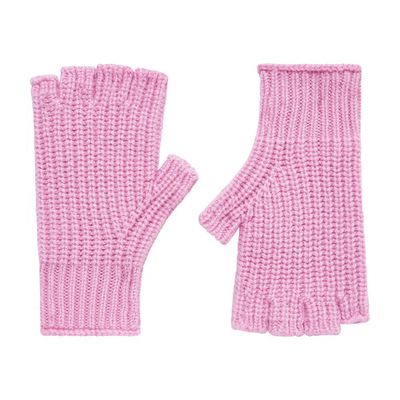 Ribbed Cosy Cashmere Fingerless Gloves