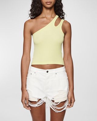 Ribbed Cut-Out Tank Top