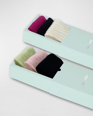 Ribbed Lux Cashmere Socks 6-Pack