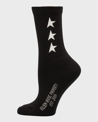 Ribbed Star Logo Socks