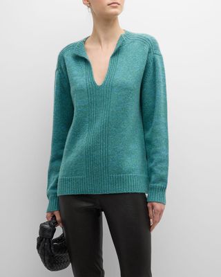 Ribbed Wool-Cashmere Knit Tunic
