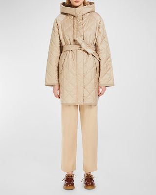Ribera Quilted Water-Repellent Hooded Parka