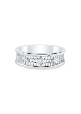 Ricami 18K White Gold & 0.10 TCW Diamond Ring