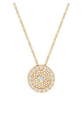 Ricami 18K Yellow Gold & 0.29 TCW Diamond Pendant Necklace