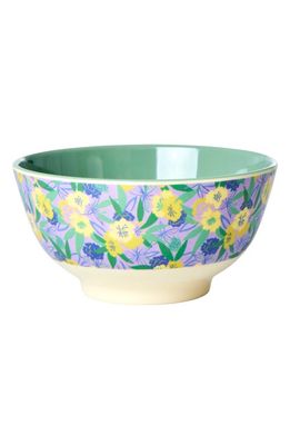 Rice by Rice Set of Four Melamine Bowls in Fancy Pansy