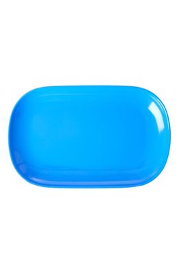 Rice by Rice Set of Four Oblong Melamine Plates in Sky Blue