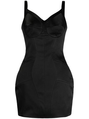 Richard Quinn panelled silk minidress - Black