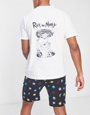 Rick And Morty short pajama set in black