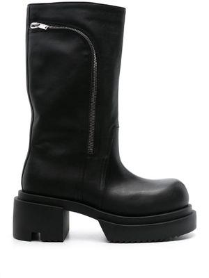 Rick Owens 60mm knee-high leather boots - Black