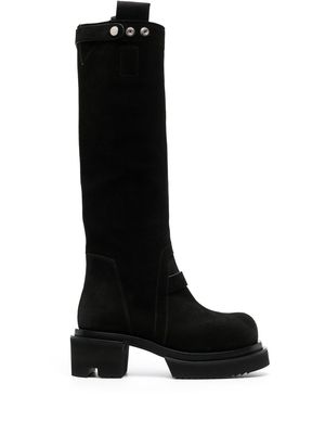 Rick Owens 80mm knee-high leather boots - Black