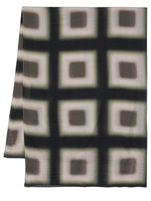 Rick Owens all-over graphic-print scarf - Green