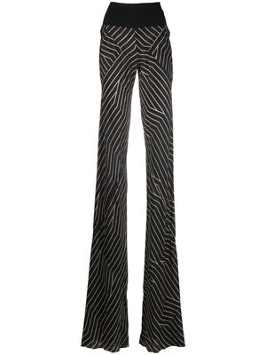 Rick Owens all-over graphic-print trousers - Black
