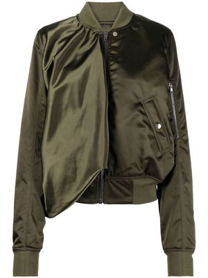 Rick Owens asymmetric bomber jacket - Green