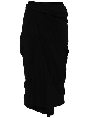 Rick Owens asymmetric-design skirt - Black