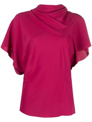 Rick Owens asymmetric draped blouse - Pink