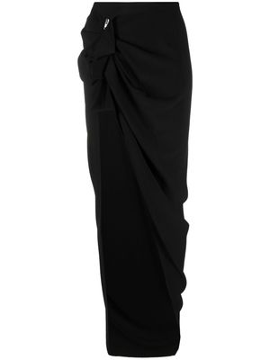 Rick Owens asymmetric high-waist skirt - Black