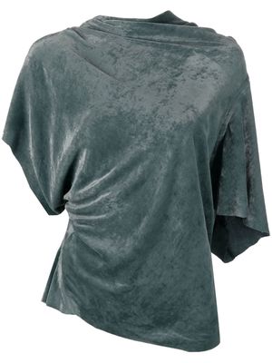 Rick Owens asymmetric ruched top - Green